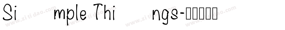 Simple Things字体转换